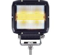 Berger & Schröter | Projecteur de travail 60 W, flash, feu de position, 4 LEDs lumière blanche, 6 LEDs lumière orange 9W, 12-24 V, combinable, synchronisable