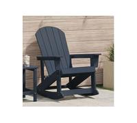vidaXL Fauteuil à bascule Adirondack bleu marine 92 x 73,5 x 92 cm HDPE