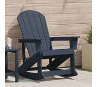 vidaXL Fauteuil à bascule Adirondack bleu marine 92 x 73,5 x 92 cm HDPE