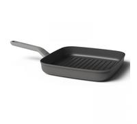 Berghoff 3950176 Poêle à griller 24 cm, revêtement antiadhésif, corps en aluminium, poignée ergonomique, compatible induction et gaz, gris