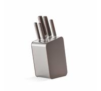 BergHOFF Home Bloc à couteaux avec couteaux - Set Couteau Cuisine avec bloc - Ensembles de Couteaux de Cuisine - Couteau de cuisine tranchants (Aubergine, 6 pièces)