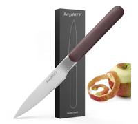 Berghoff Home Couteau à éplucher (8,6 cm) - couteaux à légumes inoxydable - couteaux de cuisine tranchant - petit couteaux - couteau à fruits - aubergine
