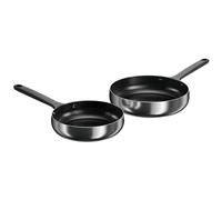 BergHOFF Home Ensemble de poêles - 2 pièces - Antiadhésives sans PFAS - noir - Poêle en acier inoxydable