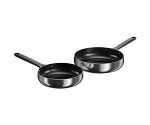 BergHOFF Home Ensemble de poêles - 2 pièces - Antiadhésives sans PFAS - noir - Poêle en acier inoxydable