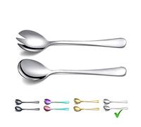 Berglander Couvert a Salade, Ensemble de Service à Salade en Acier Inoxydable, serveurs à Salade, cuillère à Salade, Fourchette à Salade, Lot de 2