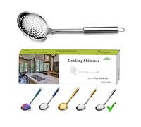 Berglander Cuillère à écumoire, passoire en acier inoxydable, écumoire de cuisson, cuillères à fentes, écumoire pour la cuisson, cuillère à tamis, passoire en métal