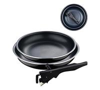 Bergner Set de 2 poêles Black Edition 22/26 cm – Manche amovible, Alu pressé antiadhésif
