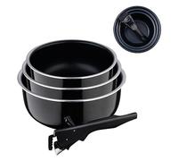 Set 3 Casseroles Click & Cook Poignée Amovible, Empilable - Bergner