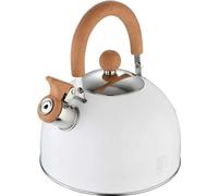 Bergner Bouilloire en Acier BG-37304 2,3L Blanche avec Sifflet