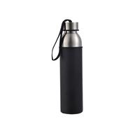 BERGNER GO Lovers - Bouteille d'eau en Acier Inoxydable 570ML - Couvercle à Deux Voies - Idéal pour Les Boissons glacées ou aux Fruits - Conserve la température - Design Noir