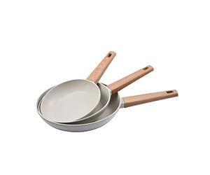 BERGNER Naturally - Game of 3 Nasstick Pans - 18, 22 et 26 cm de diamètre - Fabriqué en aluminium forgé - Sartennes Game - Convient à tous les incendies