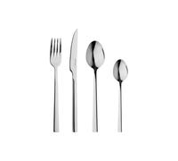 BERGNER SOFIA BG - Ensemble de couverts en acier inoxydable 16 pièces - Comprend 4 couteaux, 4 fourchettes, 4 cuillères, 4 cuillères à café, 4 cuillères plates - Finition noir mat