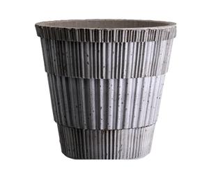 Bergs Potter Cache-pot Atlas raw avec soucoupe Grey. Ø25 cm