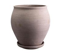 Bergs Potter Cache-pot avec soucoupe Delphi 2 pièces Gris. Ø26 cm