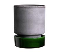 Bergs Potter Pot Hoff Ø14 cm. Raw Grey-Emerald Green