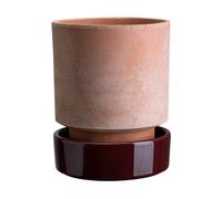 Bergs Potter Pot Hoff Ø14 cm. Raw Rosa-Deep Burgundy
