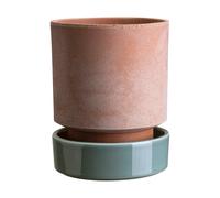 Bergs Potter Pot Hoff Ø16 cm. Raw Rosa-Misty Blue