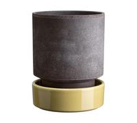 Bergs Potter Pot Hoff Ø18 cm. Raw Grey-Pale Yellow