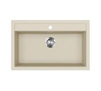 Bergström Evier "Sydney", Beige, 80x51cm | avec égouttoir et bonde assortie