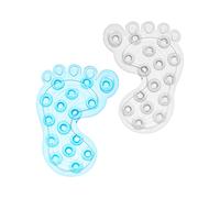 Berilo Lot de 8 patins antidérapants pour baignoire en PVC assortis bleu et transparent 30x11,5x25 cm (Set de 24)