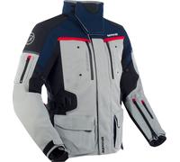 Bering Freeway, veste textile imperméable L Gris Clair/Bleu Foncé/Rouge Gris Clair/Bleu Foncé/Rouge