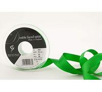 Berisfords 3501 Ruban en satin double-face 20 m x 15 mm, Vert émeraude
