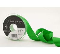 Berisfords 3501 Ruban en satin double-face 20 m x 25 mm, Vert émeraude