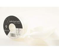 Berisfords 3501 Ruban en Satin Double-Face 20 m x 35 mm, Blanc albâtre
