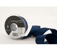 Berisfords 3501 Ruban en satin double-face 20 m x 35 mm, Bleu marine