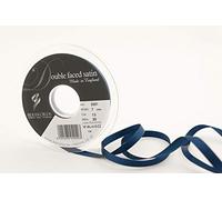 Berisfords 3501 Ruban en Satin Double-Face 20 m x 7 mm, Bleu Marine