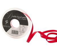 Berisfords 3501 Ruban en Satin Double-Face 20 m x 7 mm, Rouge
