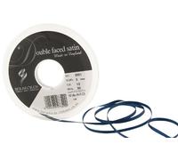 Berisfords 3501 Ruban en Satin Double-Face 30 m x 3 mm, Bleu Marine
