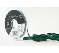 Berisfords Ruban de Satin Double-Face en Polyester 7 mm, Vert Sapin