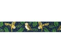Berisfords Ruban polyester Blanc/bleu marine 25 mm x 20 m