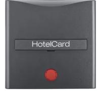 Berker 16401606 Module de commutation Hotelcard avec impression et lentille rouge anthracite, mat Berker B.3/