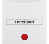 Berker 16408989 Module de commutation Hotelcard avec impression et lentille rouge blanc polaire, brillant Berker