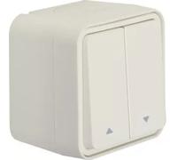 Berker 30753522 Interrupteur de série pour stores 1 pôle avec impression symbole flèches AP blanc polaire mat Ber