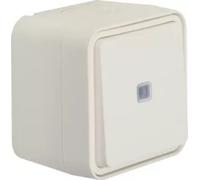Berker 30763522 Interrupteur va-et-vient éclairé AP blanc polaire mat Berker W.1