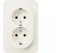Berker 47592089, Type F, Rail DIN, Blanc, Thermoplastique, IP20, 250 V