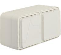 BERKER 47843512 - Prise femelle 2 voies horizontale avec couvercle articulé 2 glis