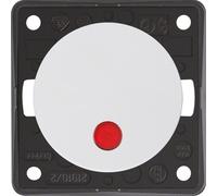 Berker 937522509 Interrupteur à bascule de contrôle avec lentille rouge blanc polaire, brillant Integro Flow/Pure
