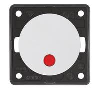 Berker 937522509 Interrupteur à bascule de contrôle avec lentille rouge blanc polaire, brillant Integro Flow/Pure