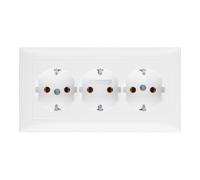 Triple prise Schuko avec plaque de recouvrement - Prise 47661909