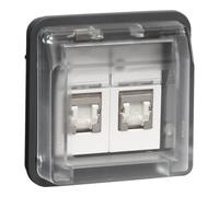 berker Berker Prises UAE 8/8 pôles blindées gris clair mat 14103505 Quantité:1