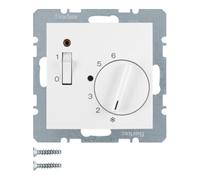 Thermostat d'ambiance Hager Berker avec interrupteur LED à rupture de contact - 20301909