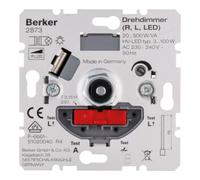 Berker Variateur rotatif 2873 – Bouton poussoir 20–500 W/VA LED 230 V Argent