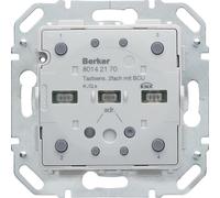 BERKER GMBH Berker Module à boutons-poussoirs double 80142170 avec coupleur de bus intégré KNX K.1