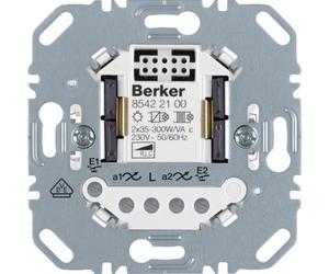 BERKER GMBH Berker Variateur universel à touche 85422100 double (également pour LED 12-54 watts par canal)