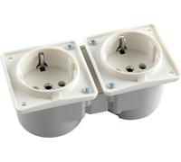 Berker Integro double prise blanc polaire sans cadre