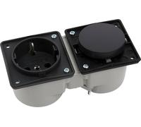 Berker Integro interrupteur noir mat + prise noir sans cadre
